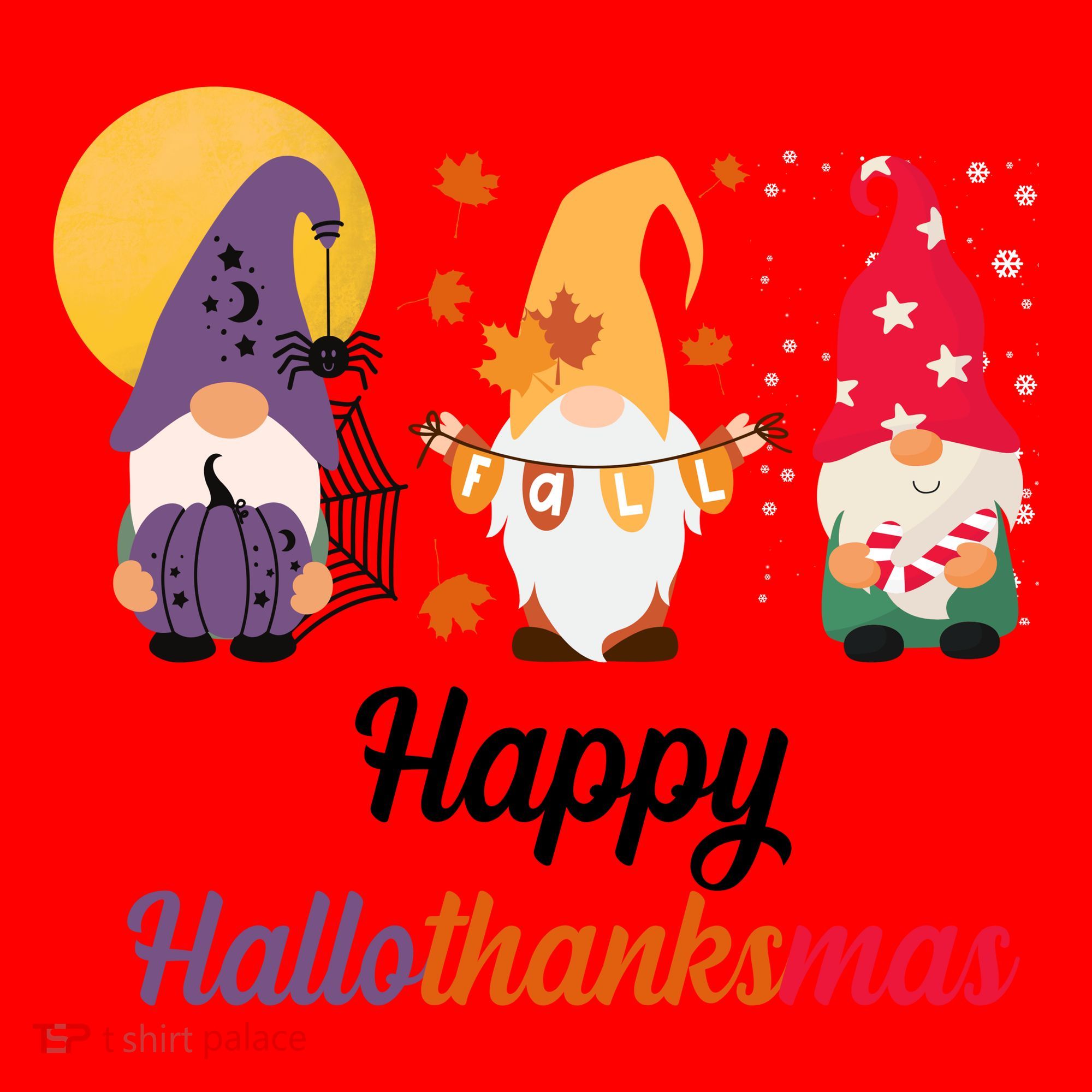 Halloween Thanksgiving Christmas Holiday Gnomes Santa Hat