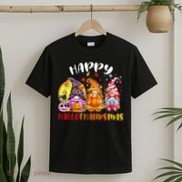 Halloween Thanksgiving Christmas Happy HalloThanksMas Gnomes T-Shirt thumb 2