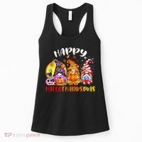 Halloween Thanksgiving Christmas Happy HalloThanksMas Gnomes Women's Tank Top thumb 0