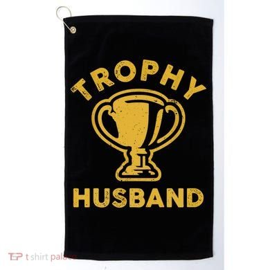 Husband Trophy Cup Vintage Retro Design Father's Day Gift Golf Towel