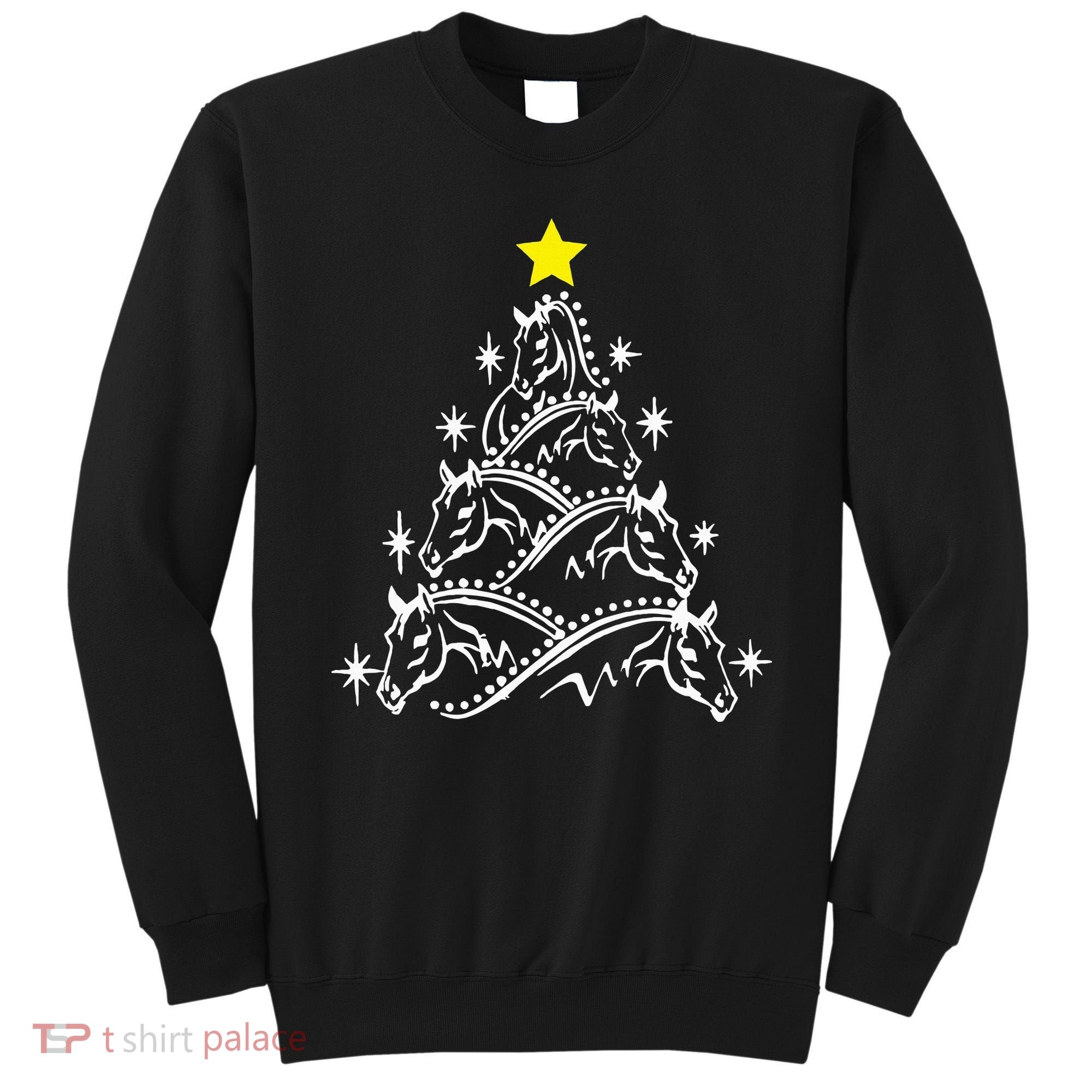 Horse Tree Christmas Horses Xmas Gifts Sweatshirt
