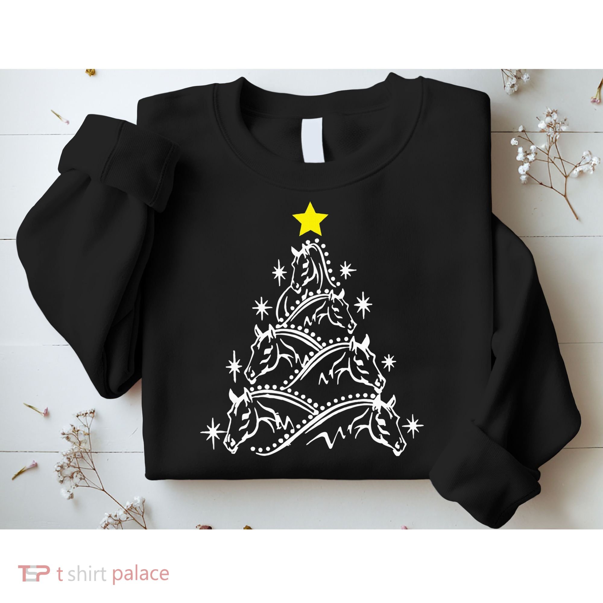 Horse Tree Christmas Horses Xmas Gifts Sweatshirt