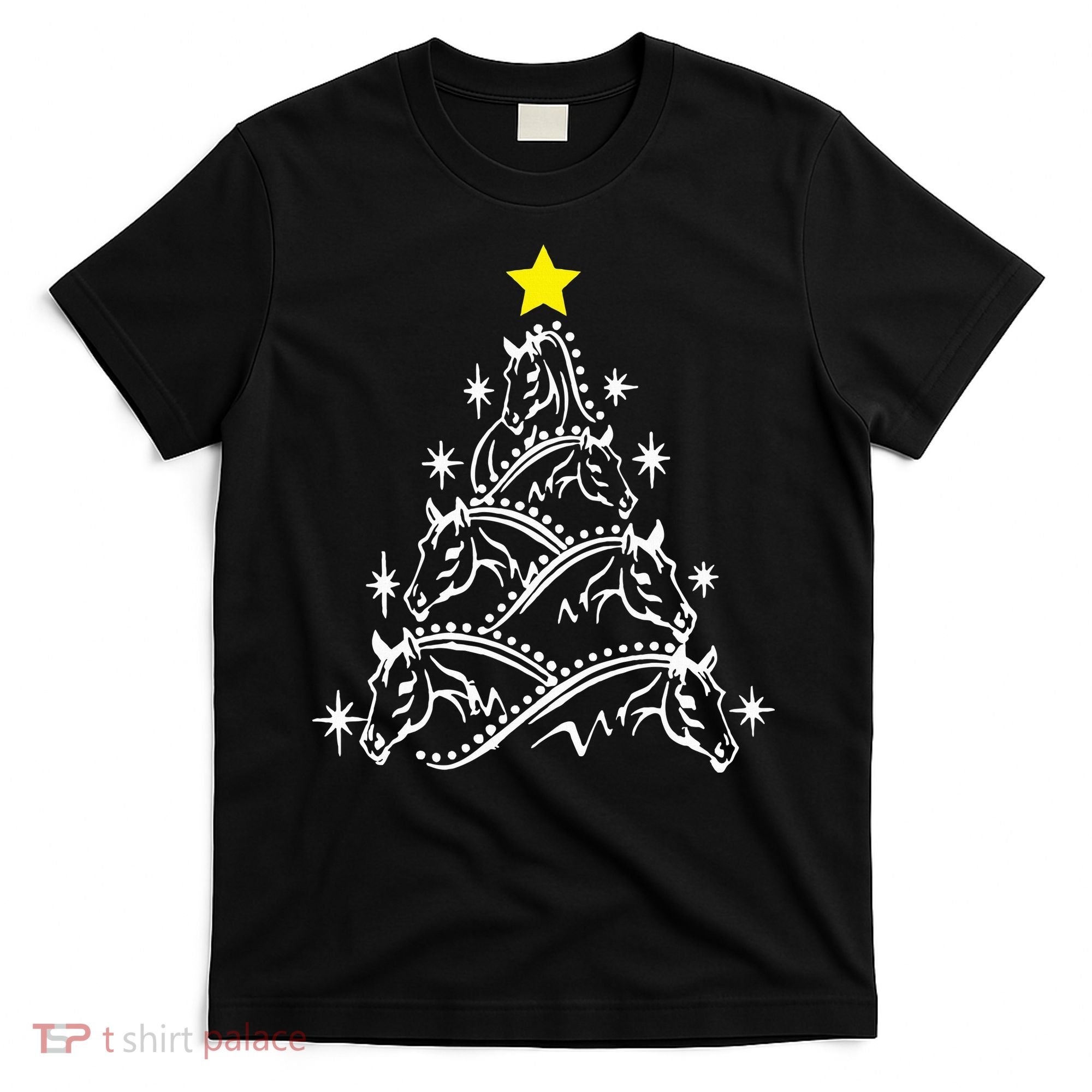 Horse Tree Christmas Horses Xmas Gifts T-Shirt