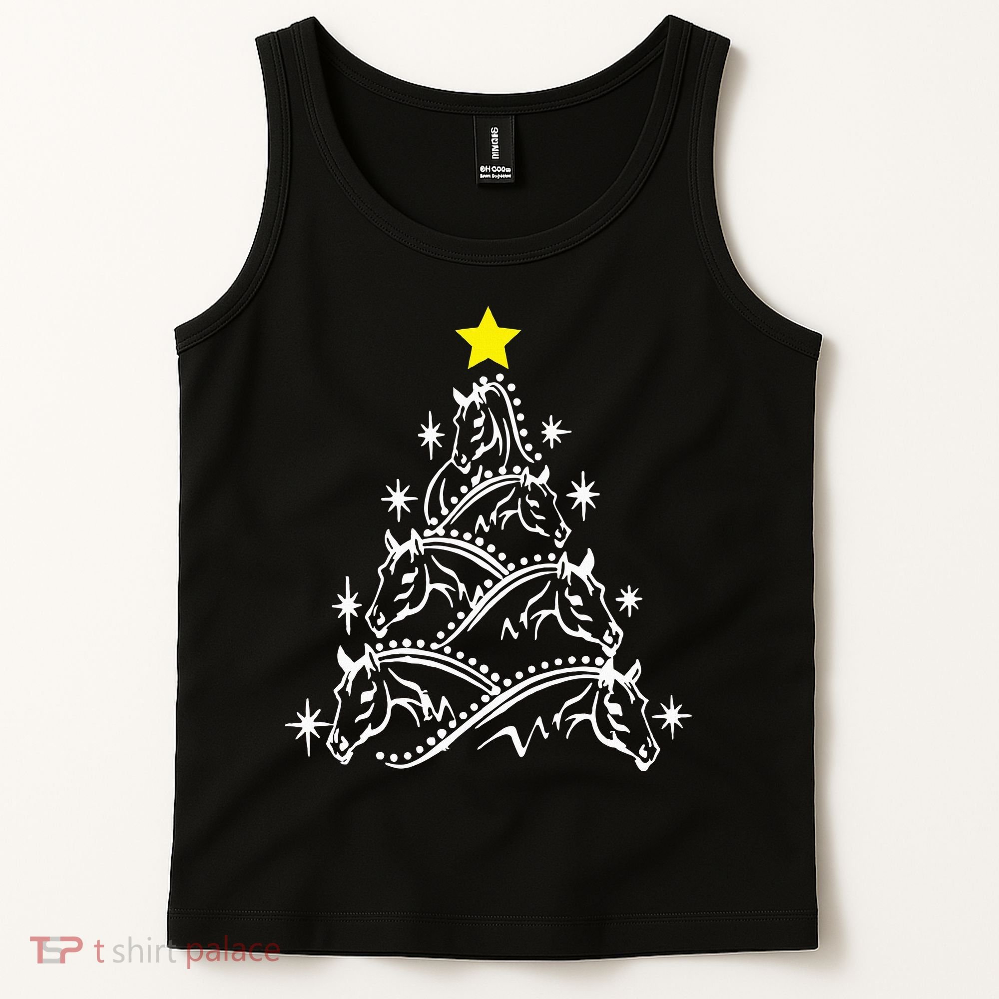Horse Tree Christmas Horses Xmas Gifts Tank Top