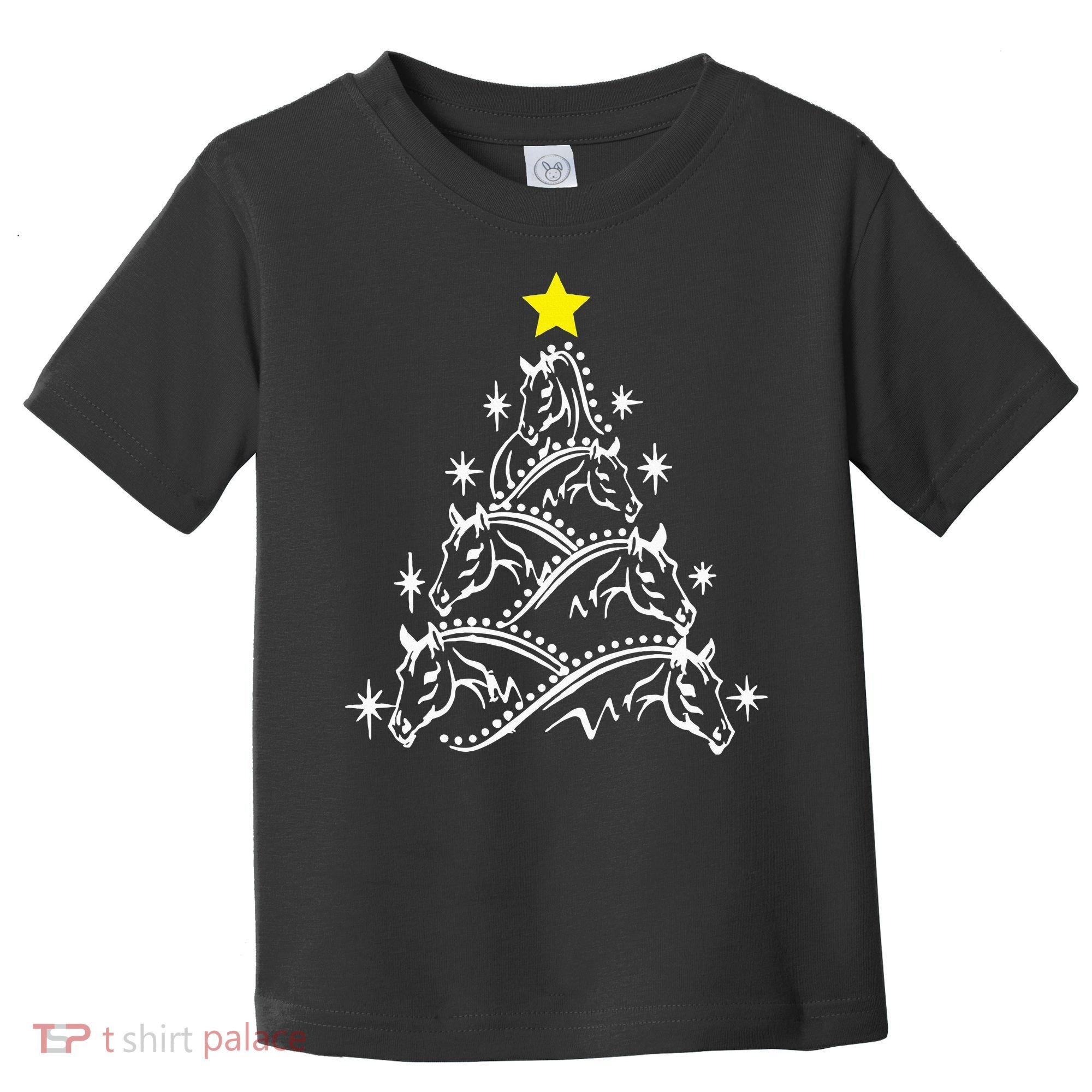 Horse Tree Christmas Horses Xmas Gifts Toddler T-Shirt