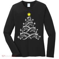 Horse Tree Christmas Horses Xmas Gifts Women's Long Sleeve Shirt thumb 0