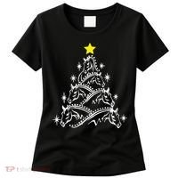 Horse Tree Christmas Horses Xmas Gifts Women's T-Shirt thumb 0