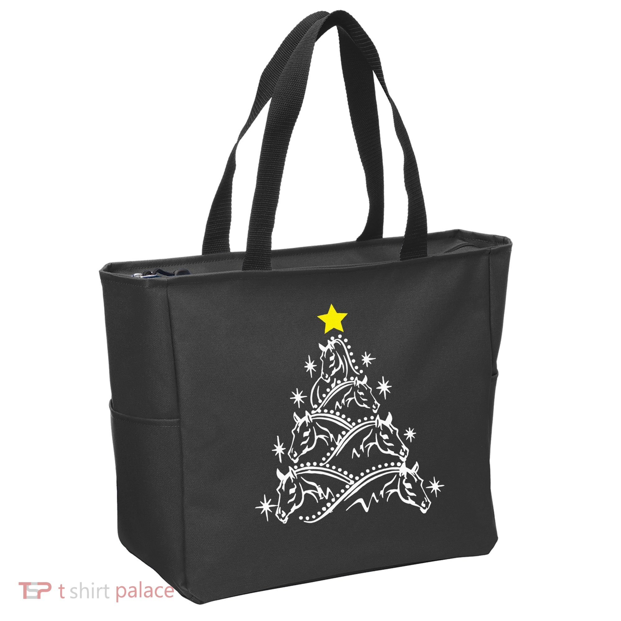 Horse Tree Christmas Horses Xmas Gifts Tote Bag