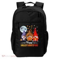 Halloween Thanksgiving Christmas Happy HalloThanksMas Gnomes Backpack thumb 0