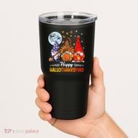 Halloween Thanksgiving Christmas Happy HalloThanksMas Gnomes Tumbler thumb 2