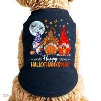 Halloween Thanksgiving Christmas Happy HalloThanksMas Gnomes Doggie Tank thumb 0