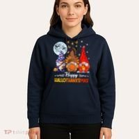 Halloween Thanksgiving Christmas Happy HalloThanksMas Gnomes Hoodie thumb 5