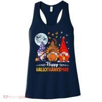 Halloween Thanksgiving Christmas Happy HalloThanksMas Gnomes Women's Tank Top thumb 0