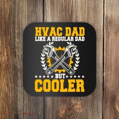 Hvac Technician Dad Mechanic Work Tech Service FatherS Day Coaster