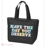 Have The Day You Deserve Women's Cool Motivational Quote Tote Bag thumb 3