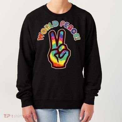 Hippy Tie Dye World Peace Women's Sweatshirt