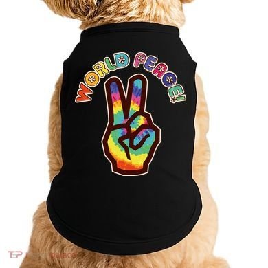 Hippy Tie Dye World Peace Doggie Tank