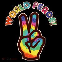 Hippy Tie Dye World Peace USA-Made Doggie Bandana thumb 2