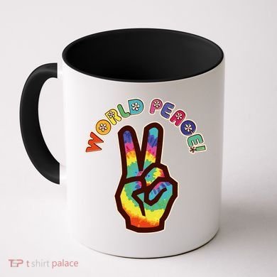 Hippy Tie Dye World Peace Coffee Mug