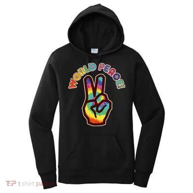 Hippy Tie Dye World Peace Women's Hoodie