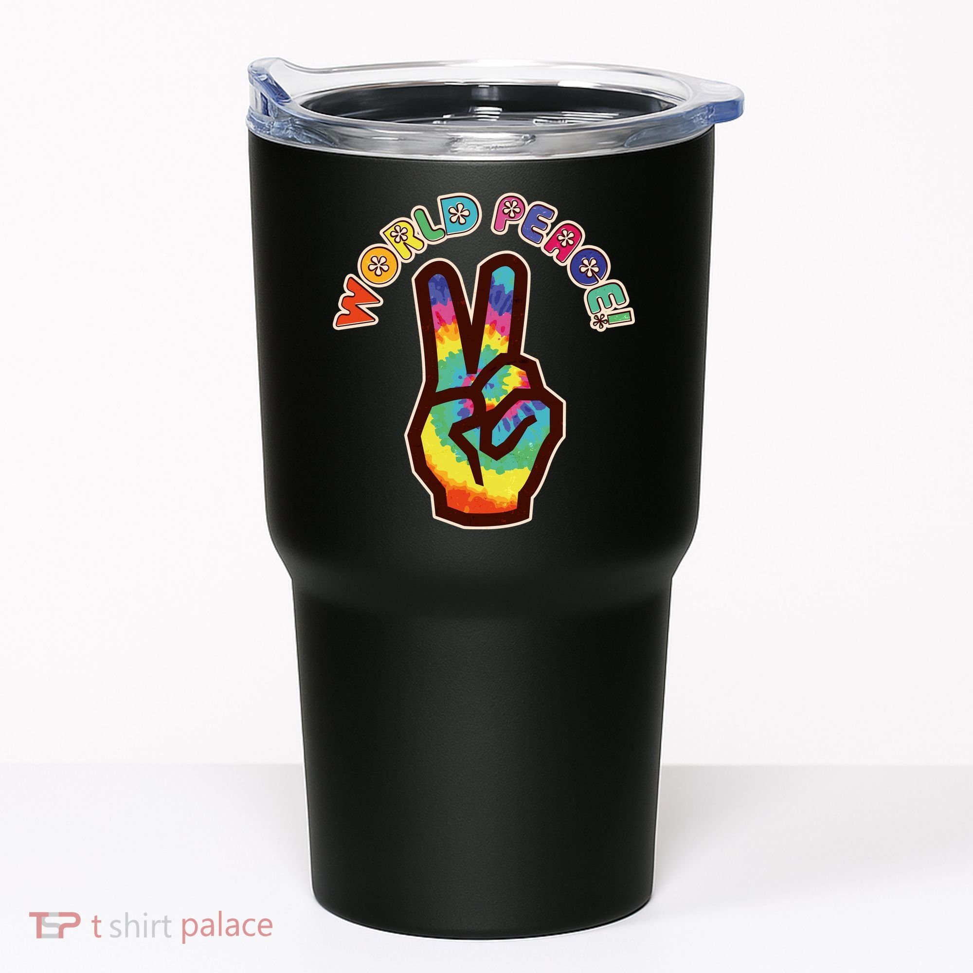 Hippy Tie Dye World Peace Tumbler