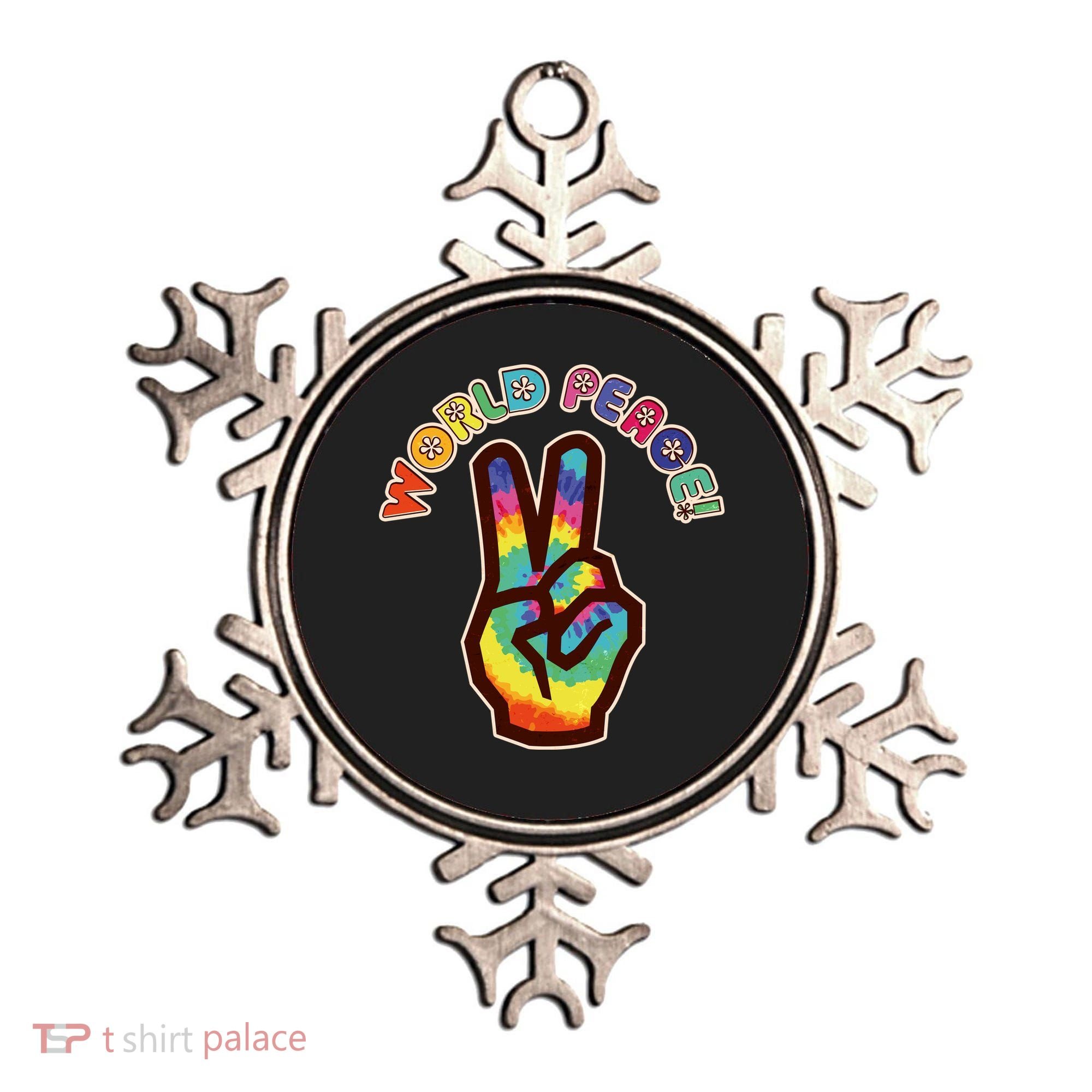 Hippy Tie Dye World Peace Ornament