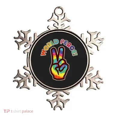 Hippy Tie Dye World Peace Ornament