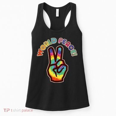 Hippy Tie Dye World Peace Women's Tank Top