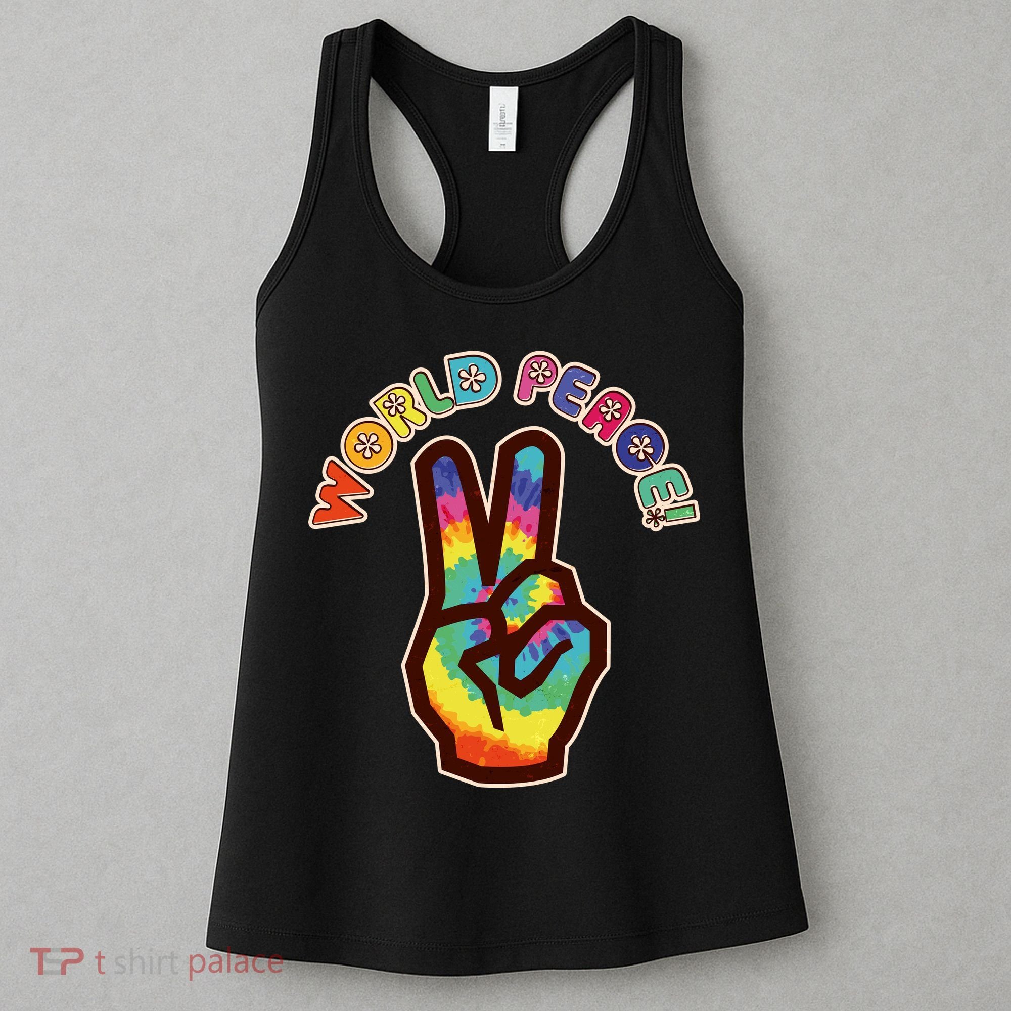 Hippy Tie Dye World Peace Women's Tank Top