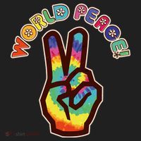 Hippy Tie Dye World Peace Golf Towel thumb 3