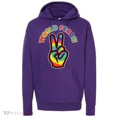Hippy Tie Dye World Peace Hoodie