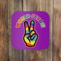 Hippy Tie Dye World Peace Coaster thumb 0