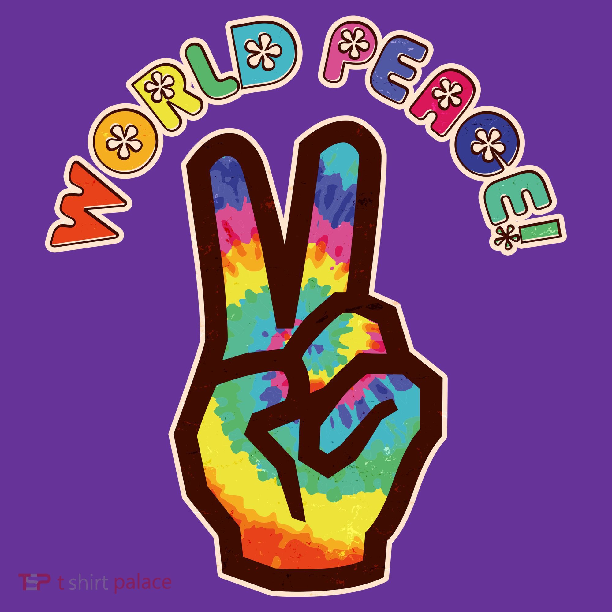Hippy Tie Dye World Peace Toddler Hoodie