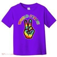 Hippy Tie Dye World Peace Toddler T-Shirt thumb 0