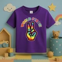 Hippy Tie Dye World Peace Toddler T-Shirt thumb 3