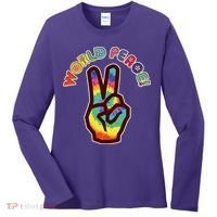 Hippy Tie Dye World Peace Women's Long Sleeve Shirt thumb 0