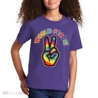 Hippy Tie Dye World Peace Kids T-Shirt thumb 2