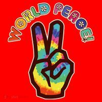Hippy Tie Dye World Peace Santa Hat thumb 1