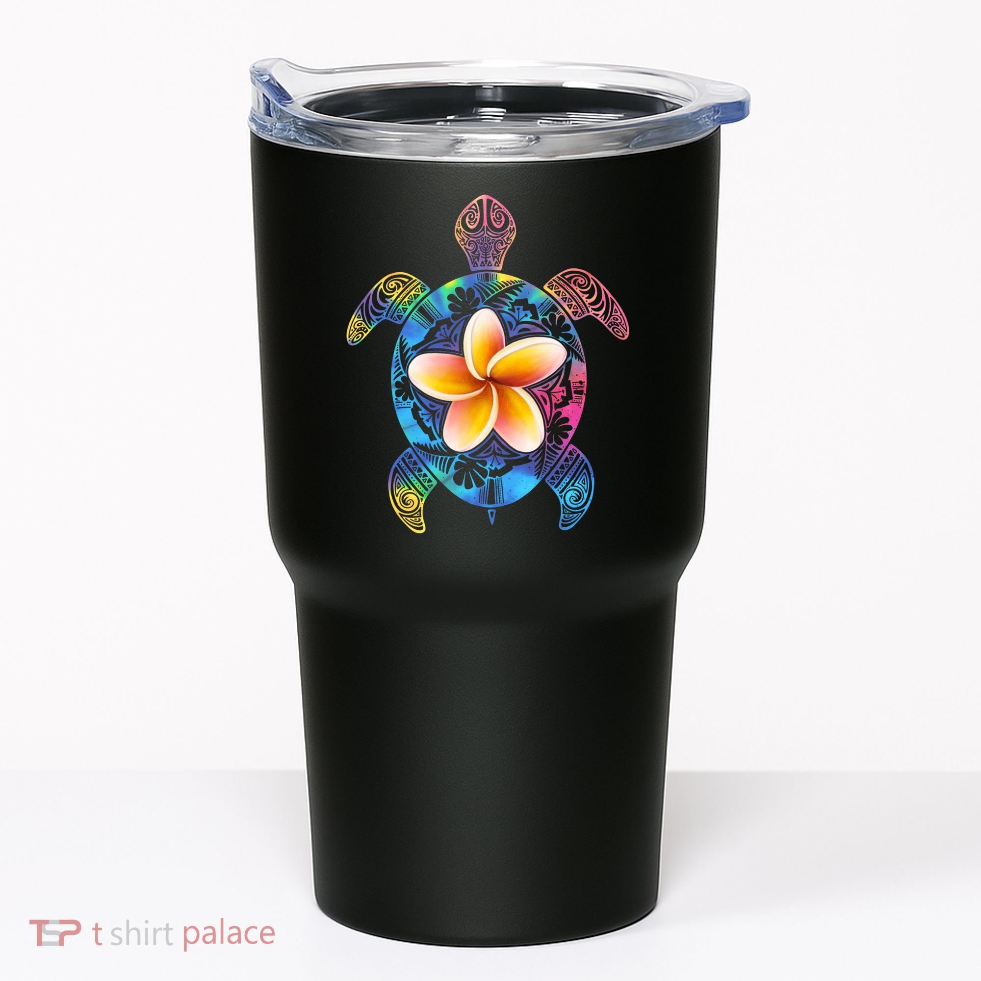 Hawaiian Tie Dye Sea Turtle Tumbler