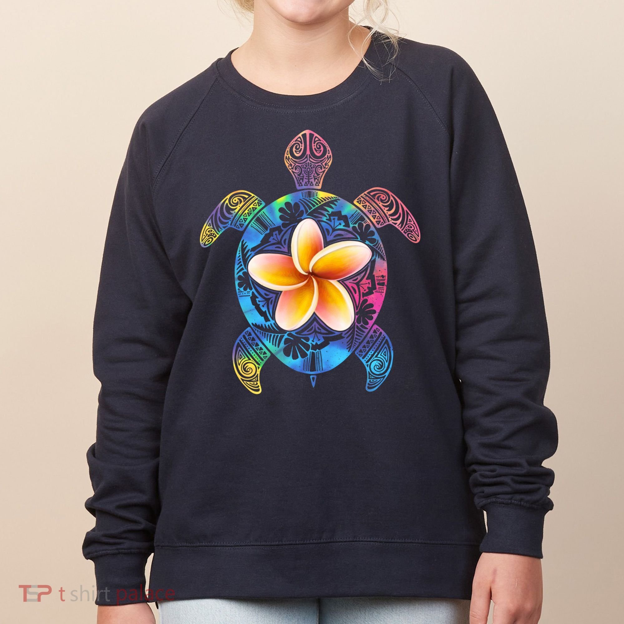 Hawaiian Tie Dye Sea Turtle Women's Sweatshirt