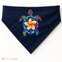 Hawaiian Tie Dye Sea Turtle USA-Made Doggie Bandana thumb 0