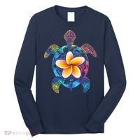 Hawaiian Tie Dye Sea Turtle Long Sleeve Shirt thumb 0
