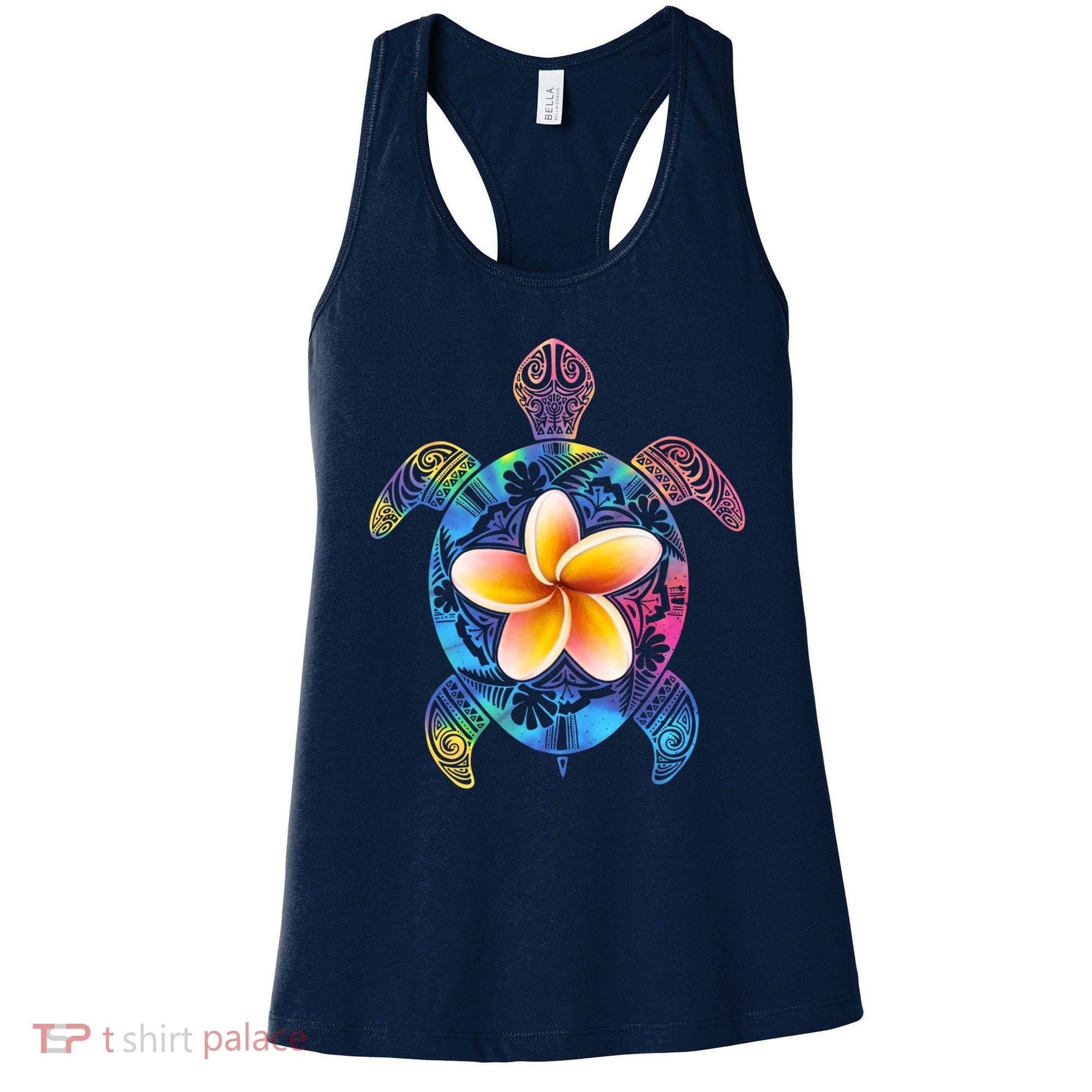 Hawaiian Tie Dye Sea Turtle Women's Tank Top