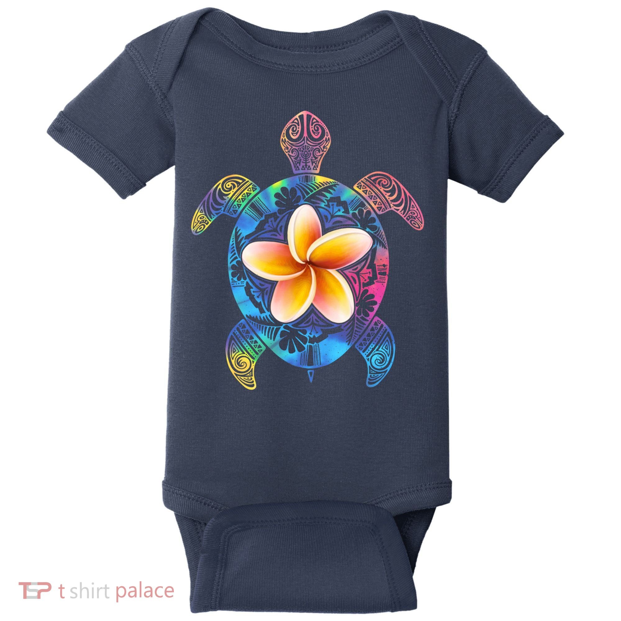 Hawaiian Tie Dye Sea Turtle Baby Bodysuit