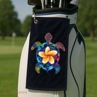 Hawaiian Tie Dye Sea Turtle Golf Towel thumb 2