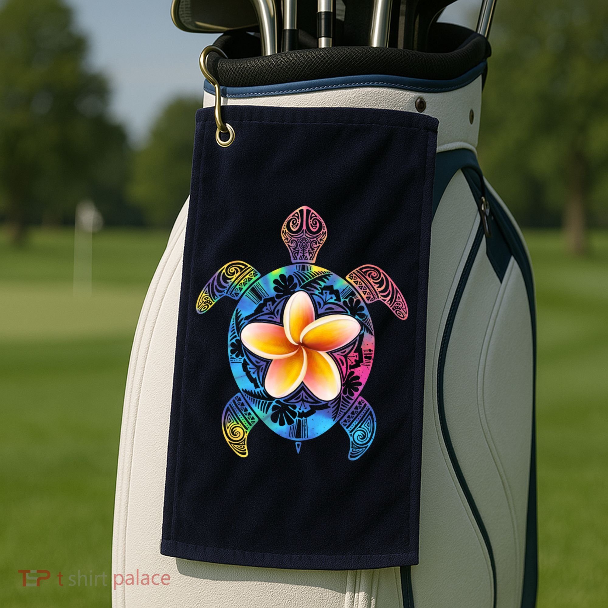 Hawaiian Tie Dye Sea Turtle Golf Towel