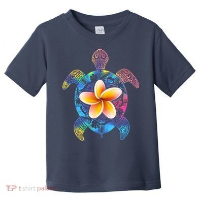 Hawaiian Tie Dye Sea Turtle Toddler T-Shirt