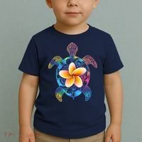 Hawaiian Tie Dye Sea Turtle Toddler T-Shirt thumb 2