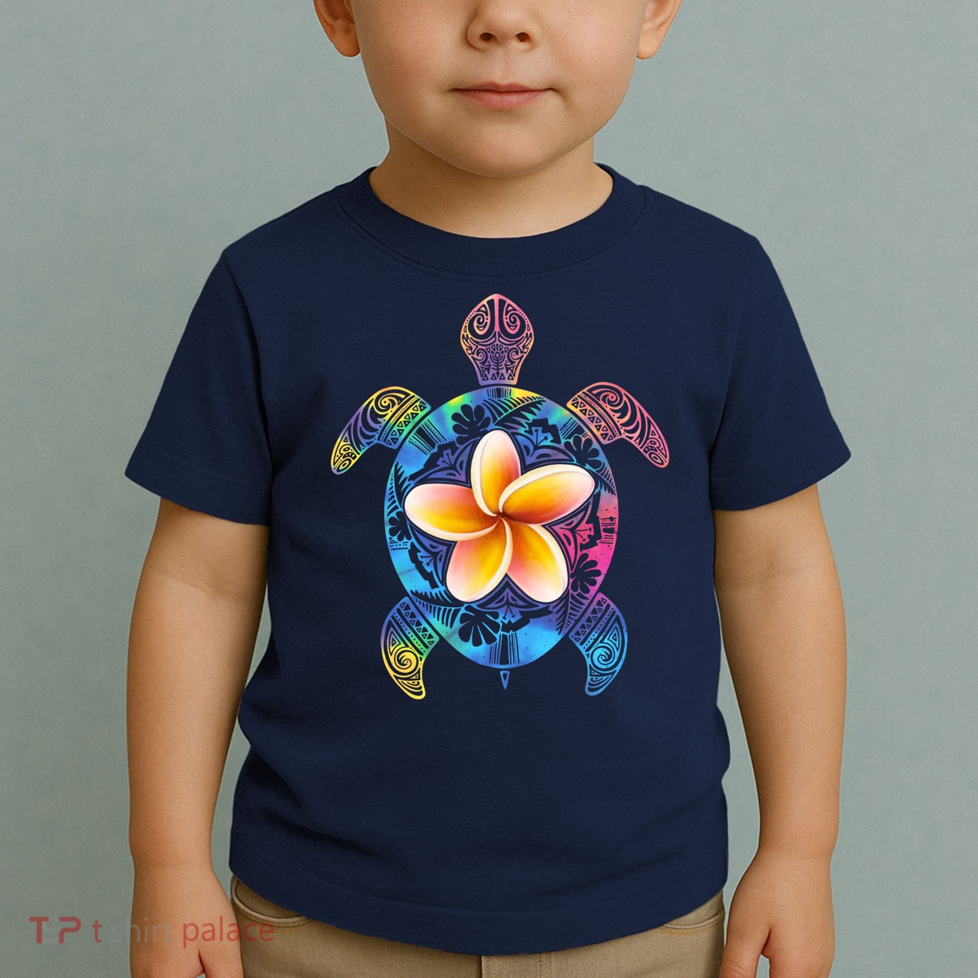 Hawaiian Tie Dye Sea Turtle Toddler T-Shirt