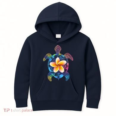 Hawaiian Tie Dye Sea Turtle Kids Hoodie